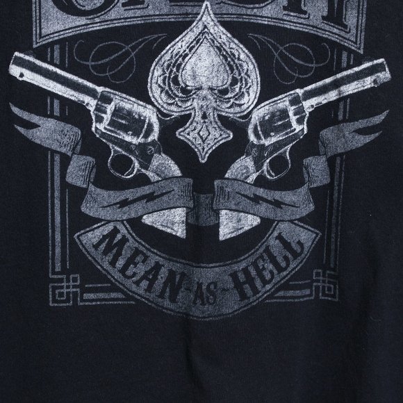 Johnny Cash Tank Top Womens Medium Black Mean As Hell - Picture 4 of 6